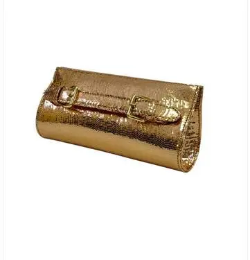 BCKLD Soir vegan leaher soiree clutch with buckles detail	Rose Gold 