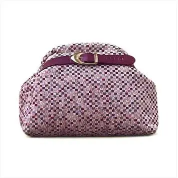 BCKLD Clutch	fabric clutch	Checkered Burgundy	Small 