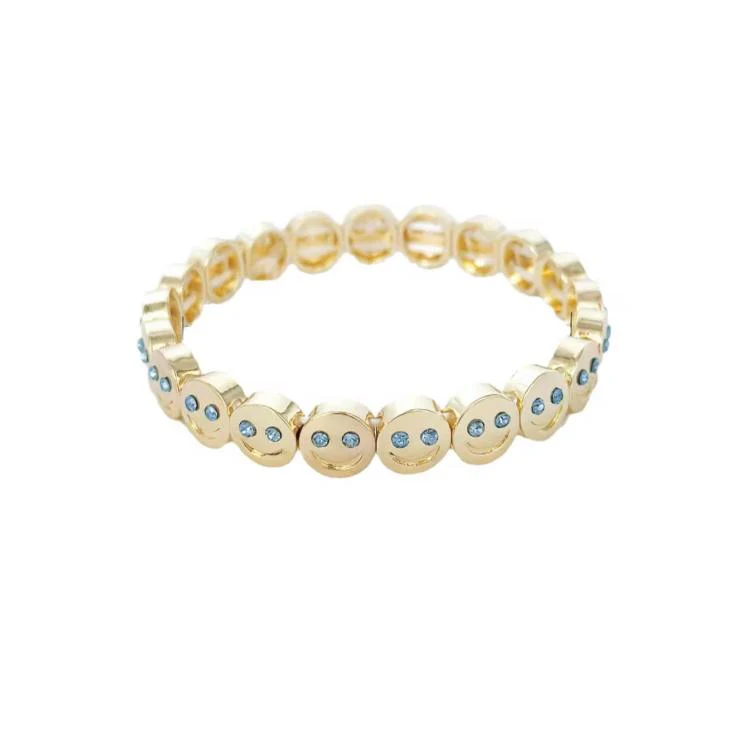 Bracelets	Smileface - Turquoise	Gold & Turquoise  