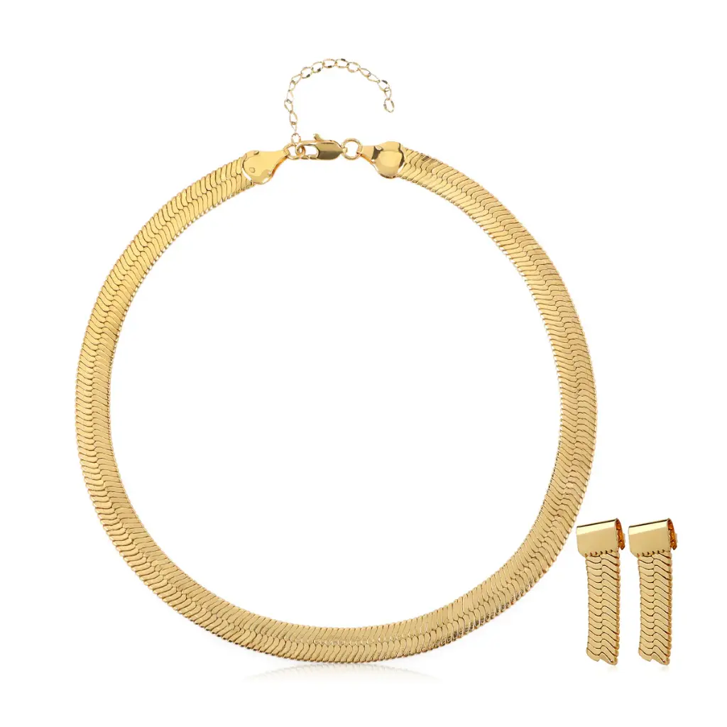 Set ( Necklace and Earrings)	Snake Set	Gold 