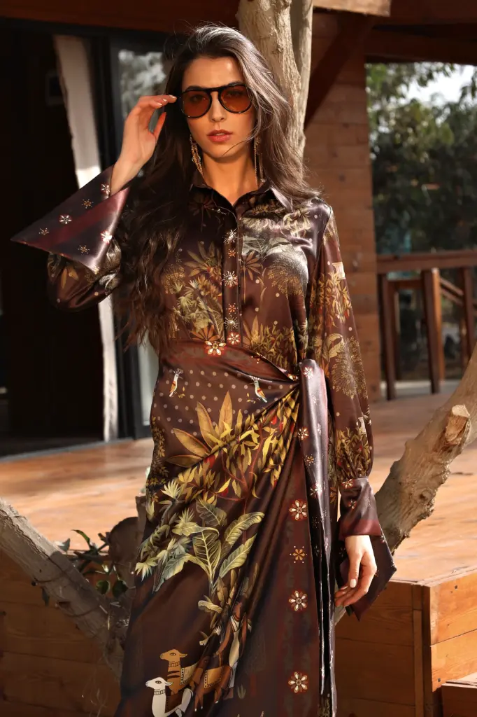 1019 Mini tweed skirt with belt