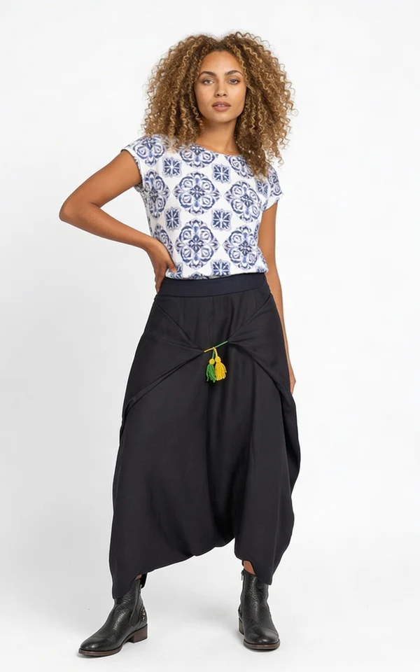 TTD001	Tida Top	Black in white 