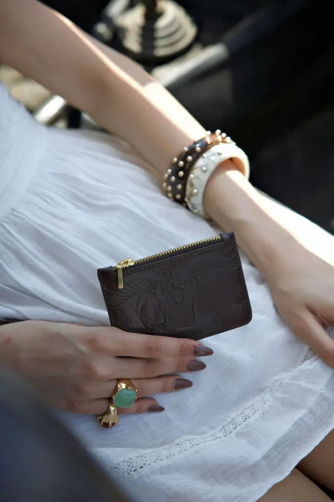 Brown Leather Mini Wallet	Bound In Light 