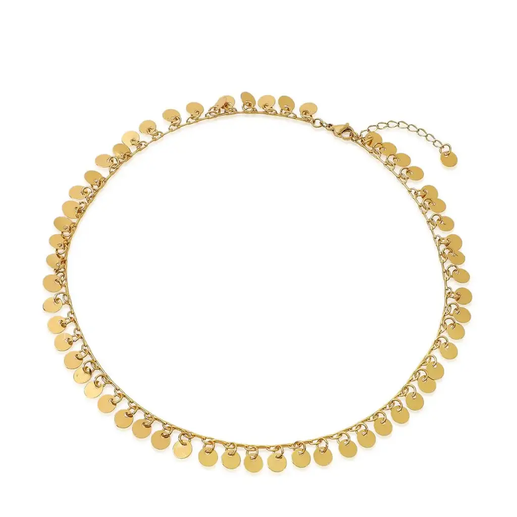Golden coins choker	gold 