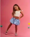 Bubble skirt metalic baby blue
