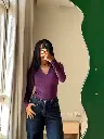 V- neck top	Aubergine 