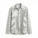 Striped Cotton Shirt	Grey 