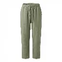 Muslin Slub Loose Fit Pants	Olive 