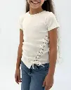 lace up ribbed top