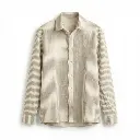 Striped Cotton Shirt	Brown 