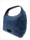 MOHALO-BD Halo bag with leather handle	Blue denim 