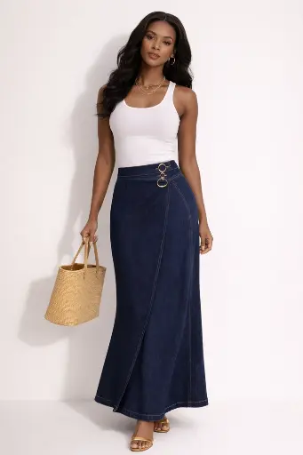 Skirt STD0011 Tanja Denim Skirt Blue jeans 