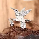 Fly White Ring	Silver & White 