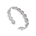 Radiance Bracelet 	Silver & Red 