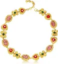 Coeur Necklace	Gold-Multicolour 