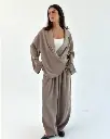 Womenswear	Mocha Drape Set 