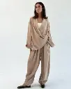 Womenswear	Beige Drape Set 